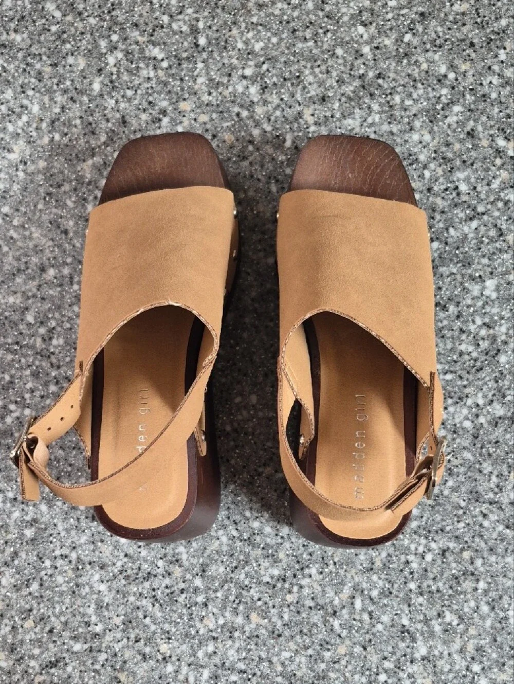 Madden Girl Platform Slingback Sandals in Tan